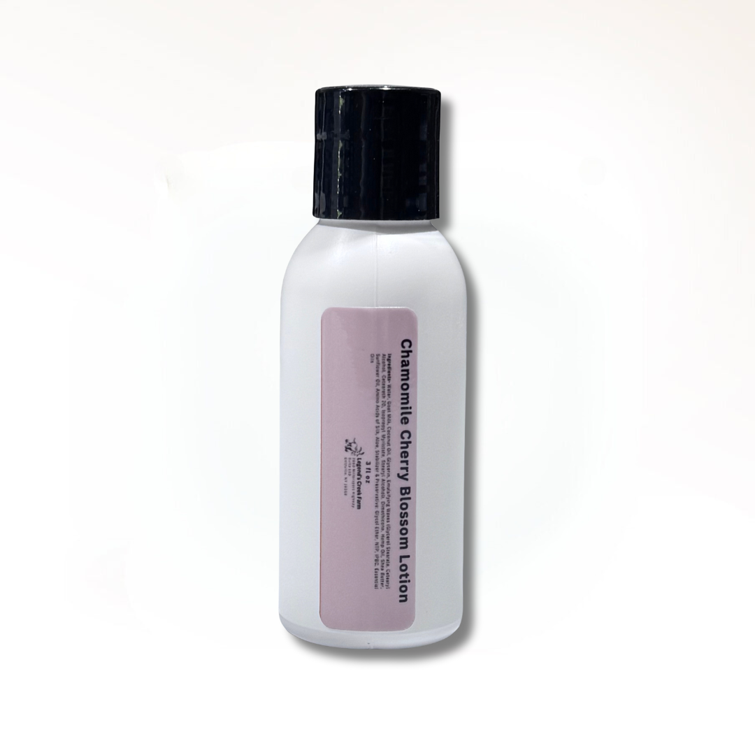 Chamomile Cherry Blossom Goat Milk Lotion (3oz) – Legend's Creek Farm