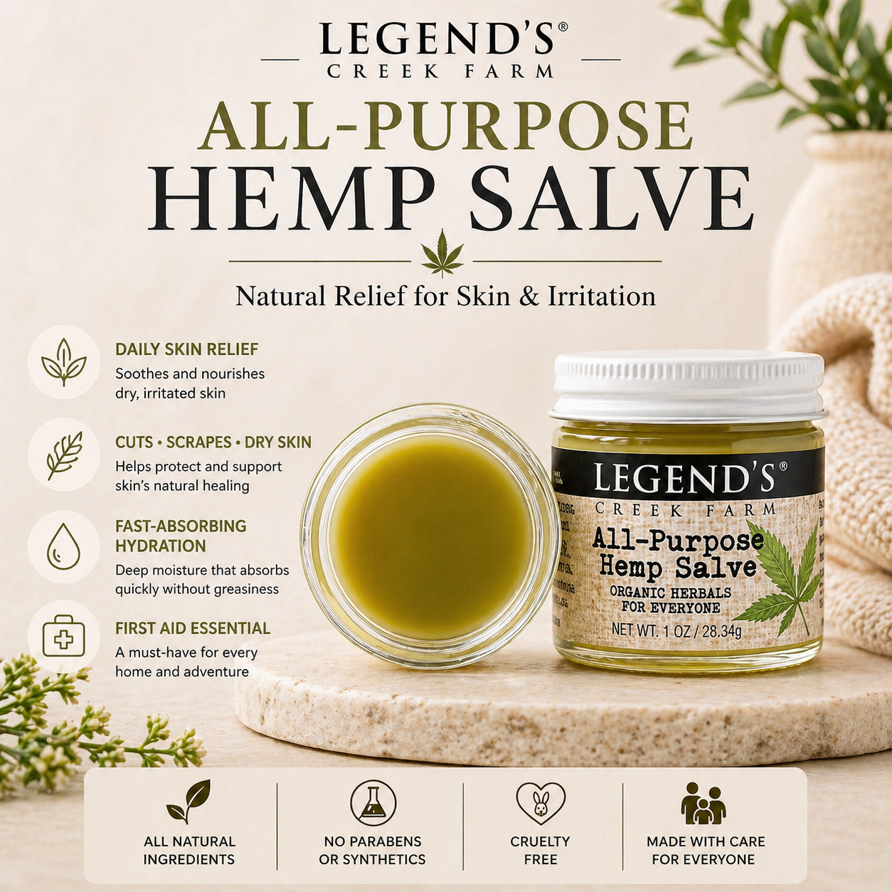 All Purpose Hemp Salve | Legend's Creek Farm