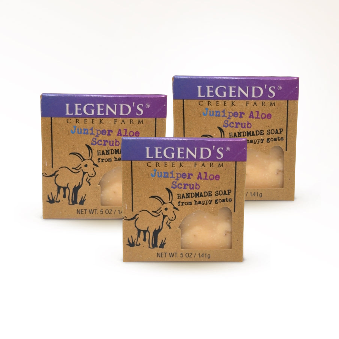 Juniper Aloe Scrub Goat Milk Soap – Legend's Creek Farm