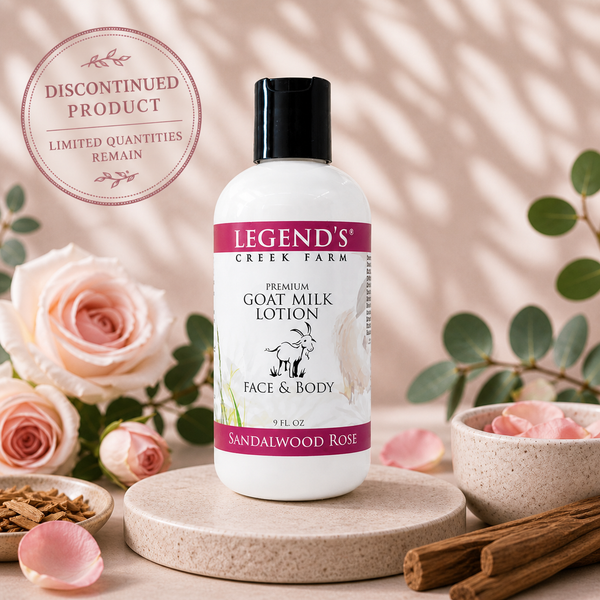 Sandalwood Rose Goat Milk Lotion – Legend's Creek Farm