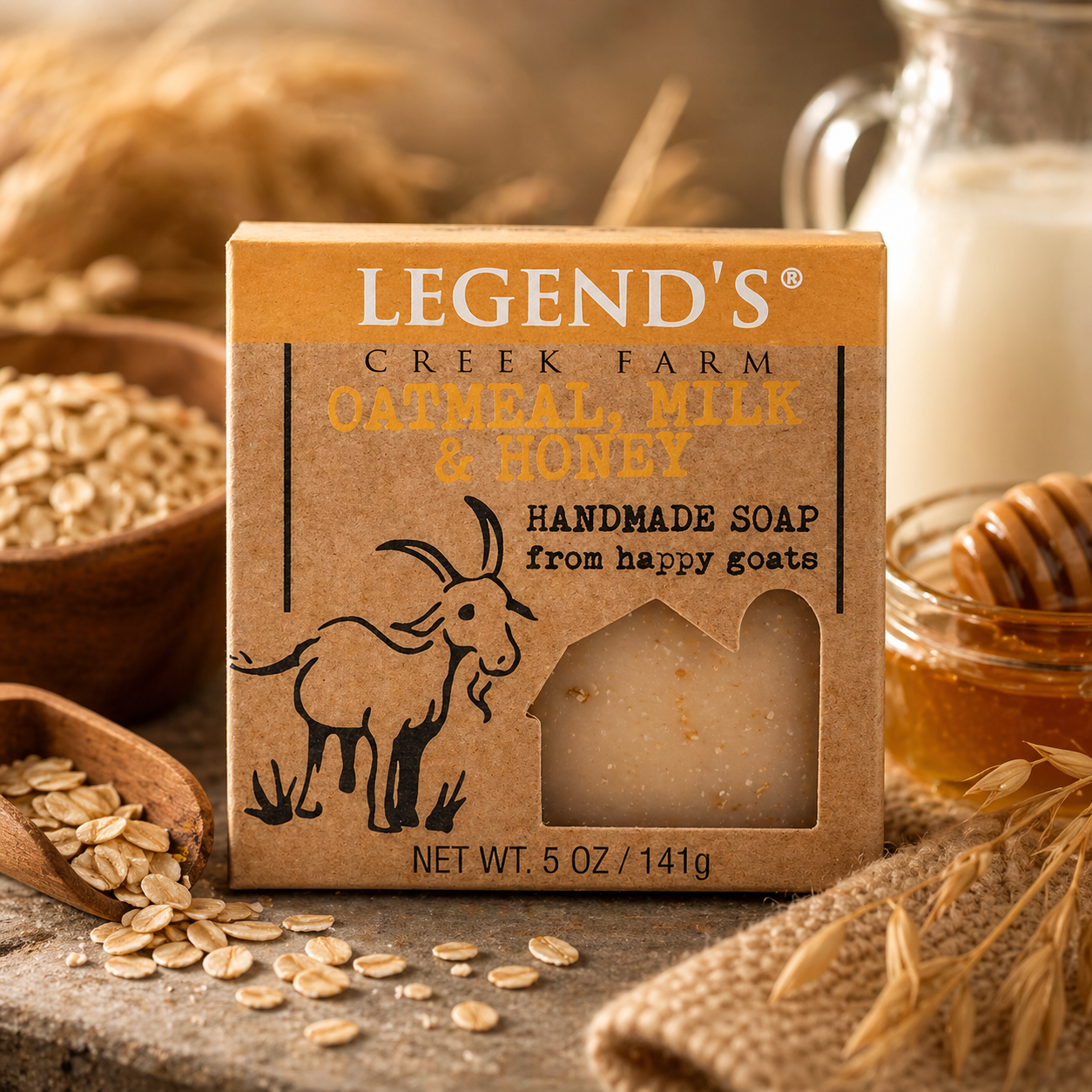 Oatmeal Milk & Honey Goat Milk Soap | Legend's Creek Farm