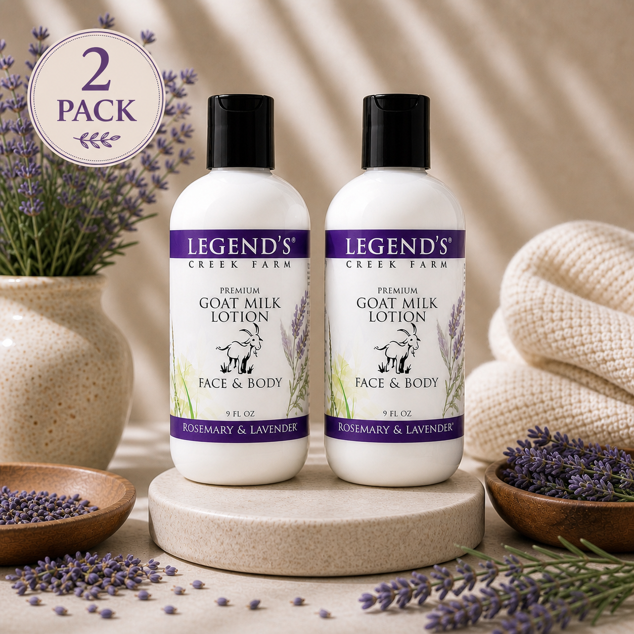 Rosemary and Lavender Goat Milk Lotion – Legend's Creek Farm