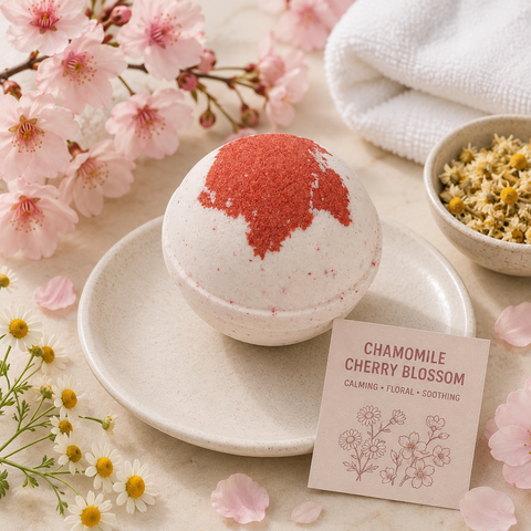 Goat Milk Bath Bomb - Chamomile Cherry Blossom