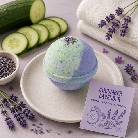 Goat Milk Bath Bomb - Cucumber Lavender