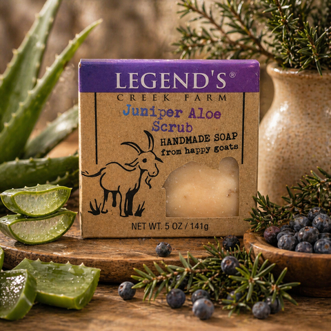 Juniper Aloe Scrub Goat Milk Soap