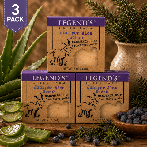 Juniper Aloe Scrub Goat Milk Soap