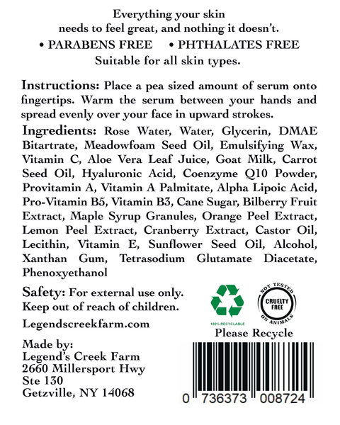 Premium Goat Milk Facial Serum