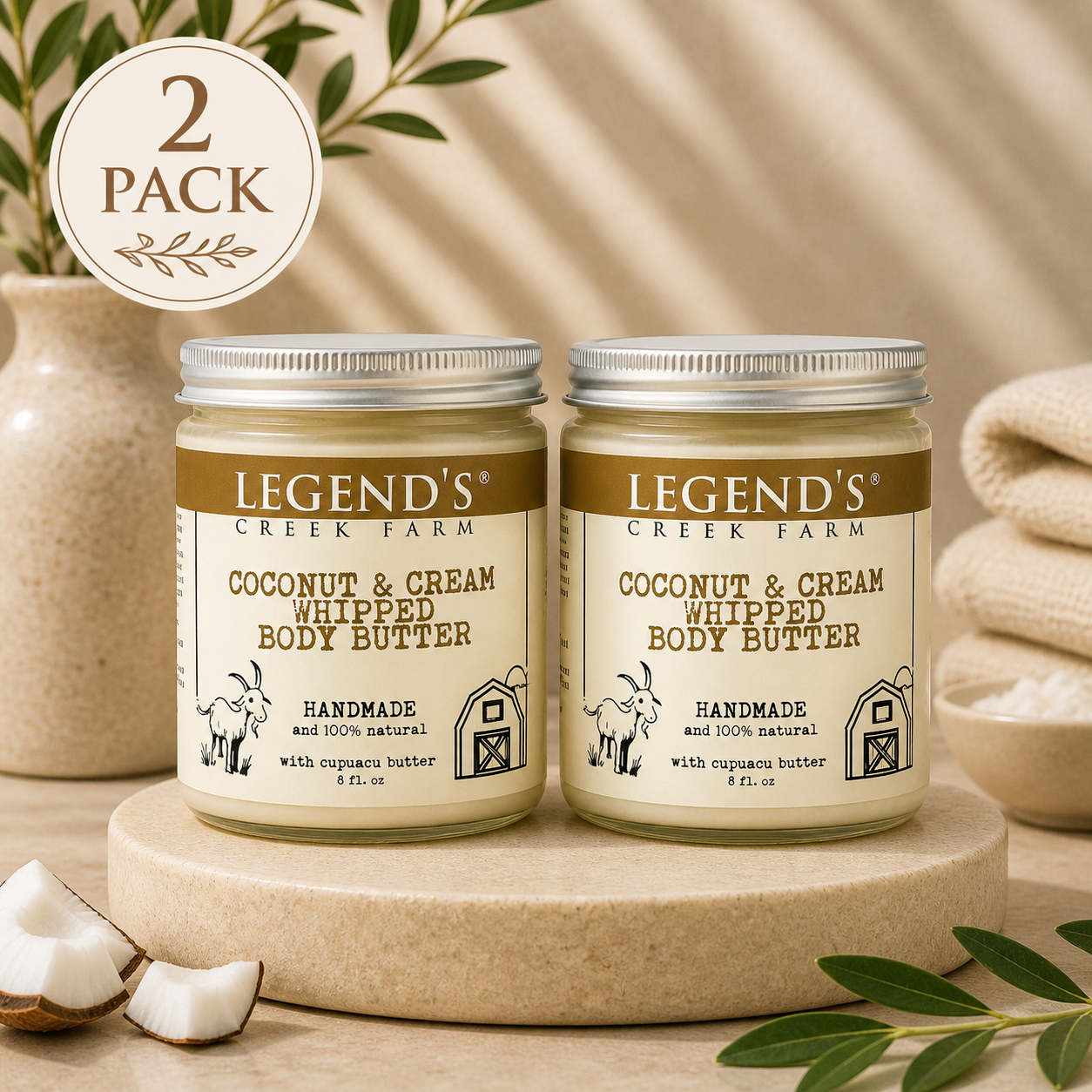 Vegan Cupuacu Coconut & Cream Whipped Body Butter | Legend's Creek